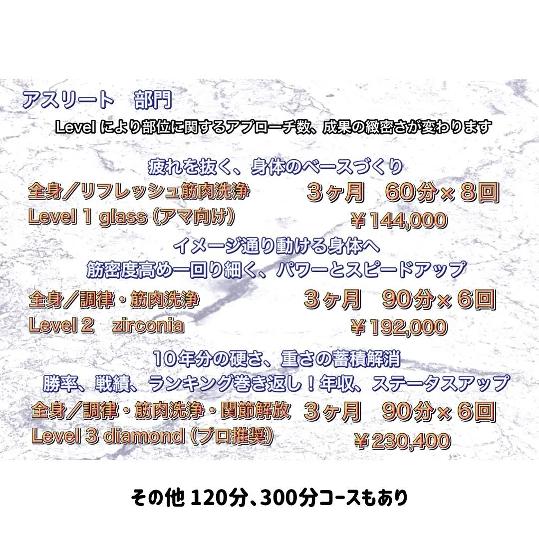 初回コースなどご案内